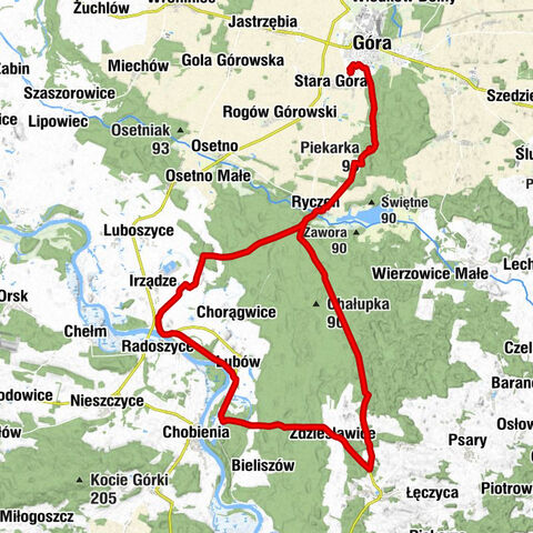 Góra - Piekarka - Dziczek - Zamecko