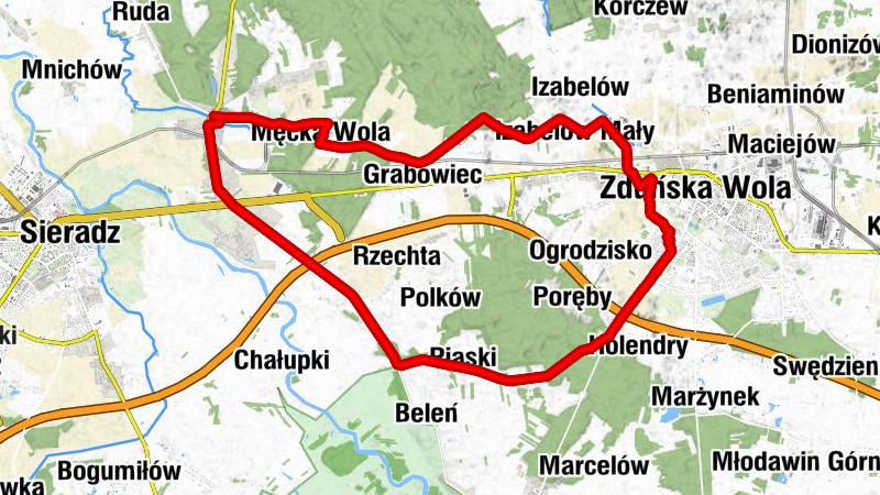 Zduńska Wola - Kaplica św. Rocha - Sieradz - Zduny