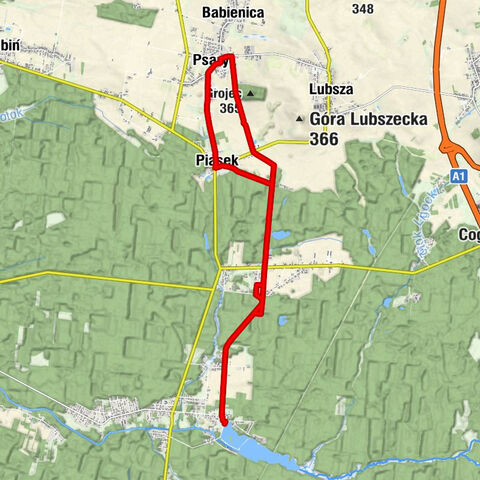 Psary - Mokrus - Zielona - Piasek