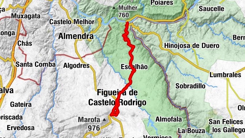 Escalhão - Barca d'Alva - Figueira de Castelo Rodrigo - Castelo Rodrigo