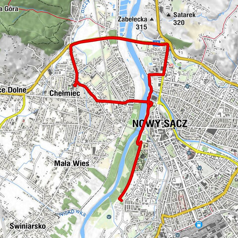 Chełmiec - Chełmiec Polski - Węgrzynek - Nowy Sącz