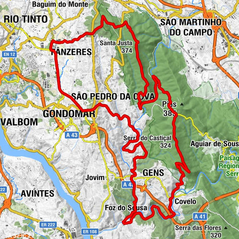 Fânzeres - Santa Justa - Serra do Castiçal - Rio Tinto