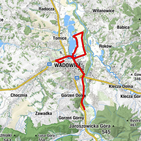 Wadowice - Osiedle Łąki - Łazówka - Osiedle Wadowity