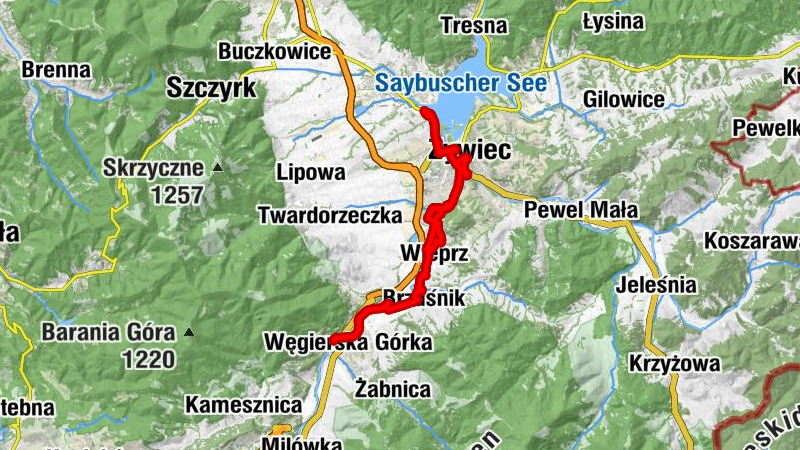 Podkota - Gawra - Na Żarnówce - Żywiec