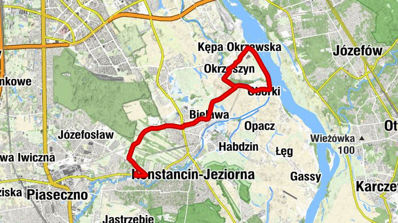 Piaseczno - Kierszek - Łęczyca - Janówek