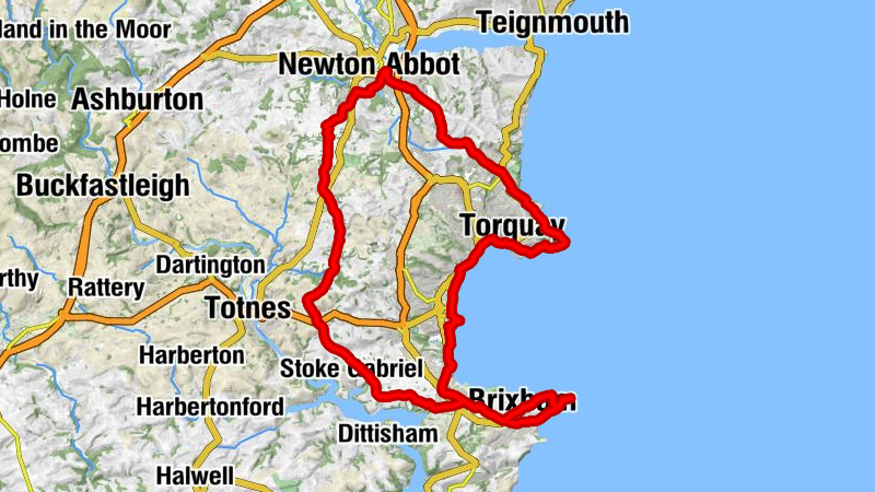 Newton Abbot - Penn Inn - Brixham United Reformed Church - Wolborough (St Mary's) Church