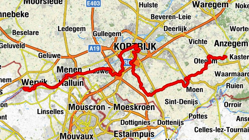 Tiegemberg - Keiberg - Sint-Amanduskerk - Comines-Warneton - Komen-Waasten