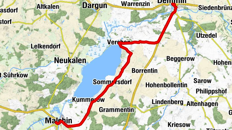 Malchin - Esra-Grill - Dorfkirche Schönfeld - Demmin