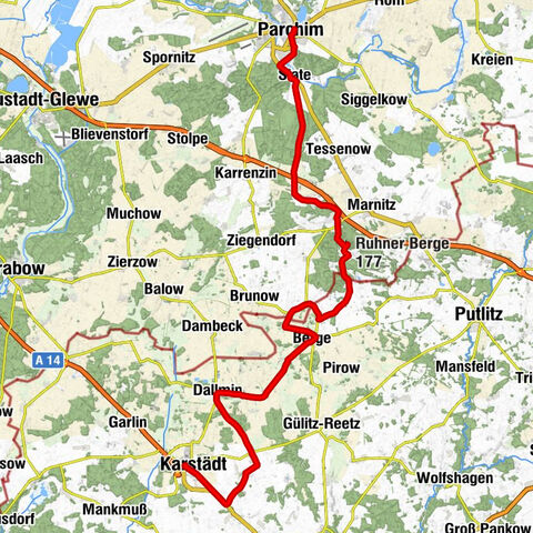 Neuapostolische Kirche Parchim - Ruhner Berge - Dorfkirche Berge - Karstädt