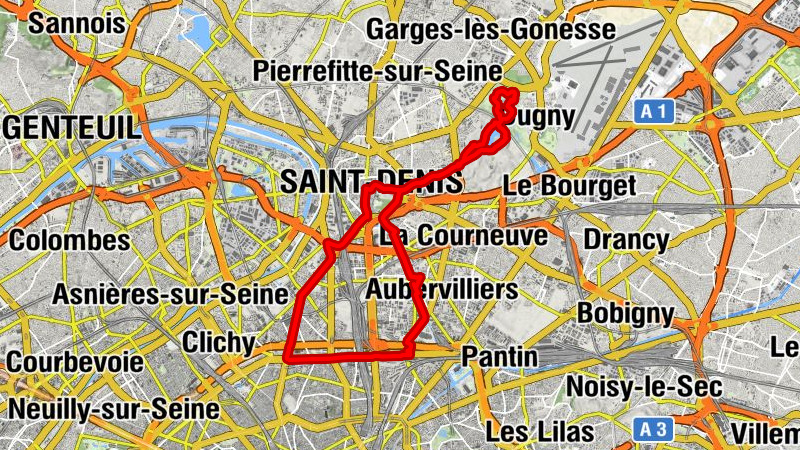 Porte d'Aubervilliers - Clichy - Aubervilliers - Asnières-sur-Seine