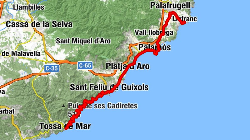 Tossa de Mar - Sant Jordi de Treumal - Santa Maria del Mar - Llafranc