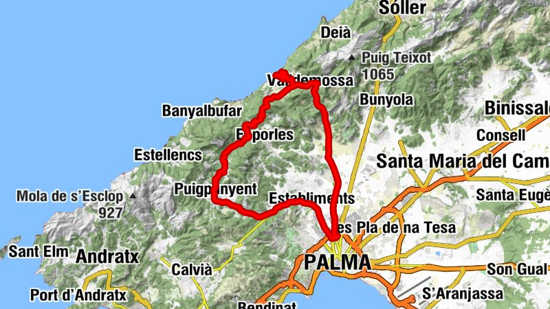 Palma - Son Serra Perera - Establiments - Cova devora la carretera de Puigpunyent