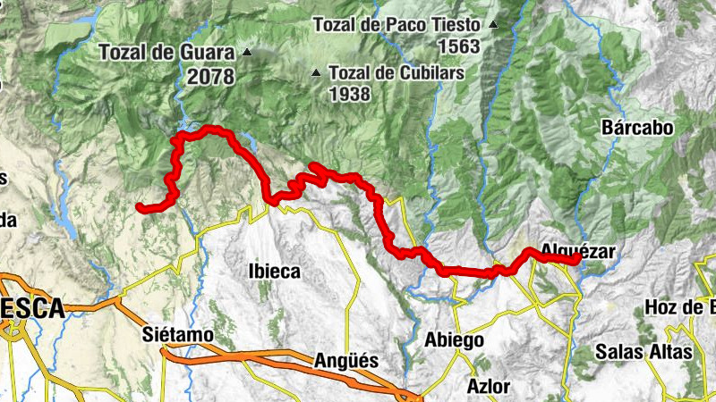 Alquézar - Iglesia de Santiago Apóstol - Refugio de Vadiello - Santa Eulalia la Mayor