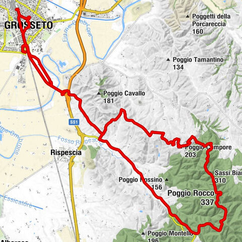 Grosseto - Poggio Campore - Monte Bottigli - Poggio Rocco