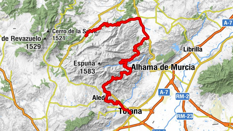 Cabezo del Albergue - Cabezo de los Castillicos - Collado de la Zurra - Iglesia Parroquial de Santiago