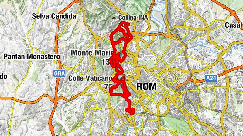 Civitas Vaticana - Città del Vaticano - Monte Mario - Chiesa di Santa Chiara a Vigna Clara - Terrazza del Gianicolo