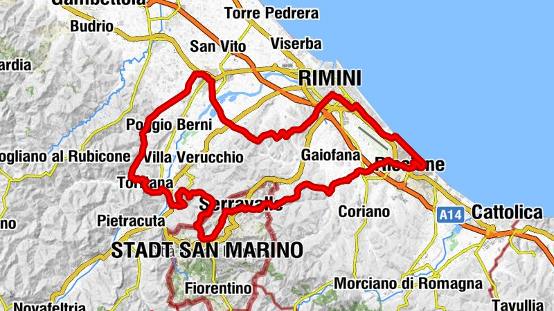 Riccione - Monte Ventoso - Pieve di San Salvatore