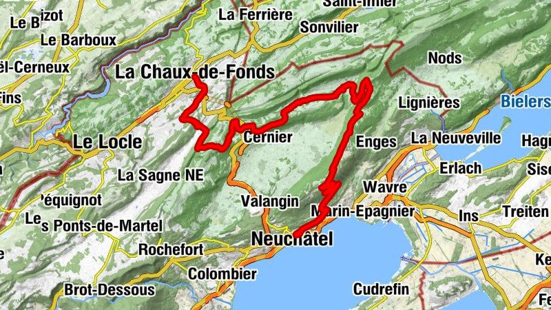 Neuchâtel - Chaumont - La Chaux-de-Fonds