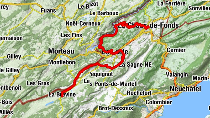 La Chaux-de-Fonds - Châlet Aster - Gros Crêt - Hôtel de Ville