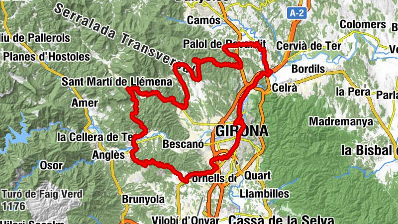 Girona - Puig de Sant Dalmau - Puig Saleta - Fontajau