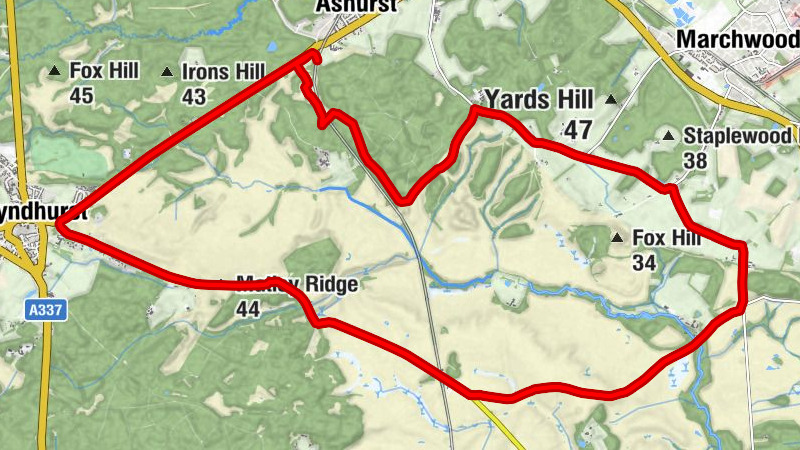 Ashurst New Forest - Matley Ridge - Boltons Bench - Lyndhurst