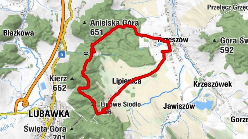 Rustykalna - Krzeszów - Betlejem - Lipowe Siodło