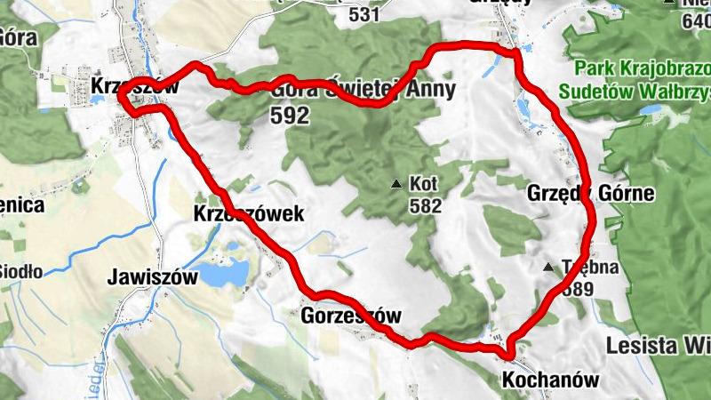 Rustykalna - Kościół pw. Świętego Józefa Oblubieńca - Kaplica pw. Świętej Anny - Góra Świętej Anny
