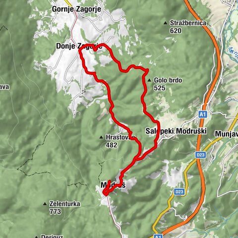Cetinjani - Donje Zagorje - Donji Puškarići - Lug