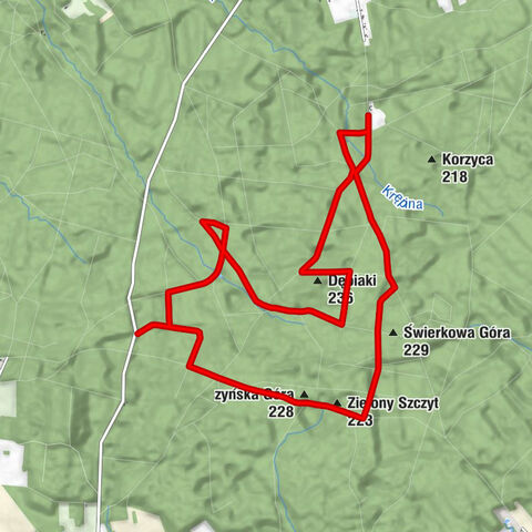 Łuczyna - Łuczyńska Góra - Zielony Szczyt - Dębiaki