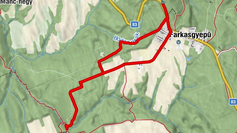 Kislőd - Csurgó-kút - Farkasgyepű