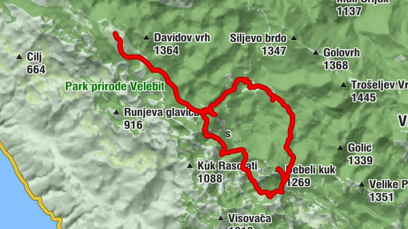 Jelova Ruja - Debeli kuk - Gornje njivice - Veliki Stolac