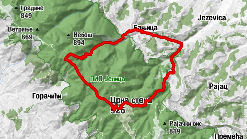 Губеревци - Црна стена - Црква Светог Илије - Бањица