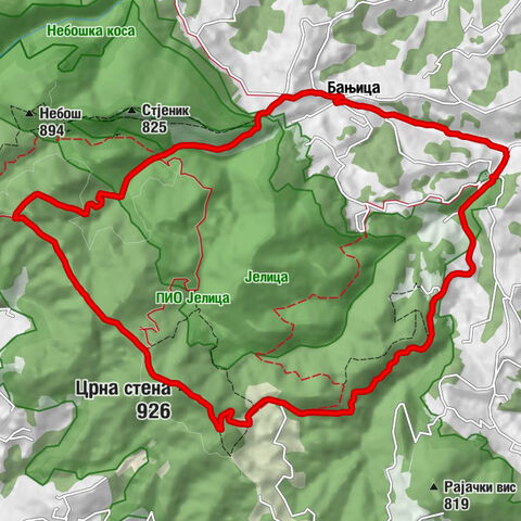 Губеревци - Црна стена - Црква Светог Илије - Бањица