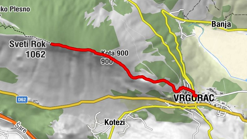 Vrgorac - Kota 900 - Sveti Rok
