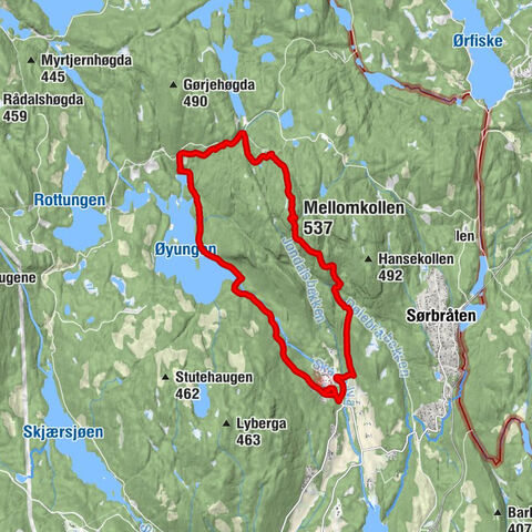 Nordre Skar - Kramla - Skarpsno - Mellomkollen