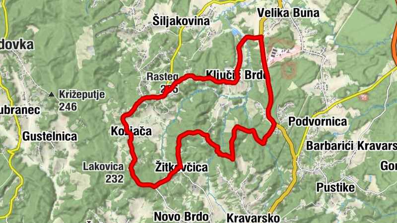 Zagrebačka županija - Lakovica - Rasteg - Krušak