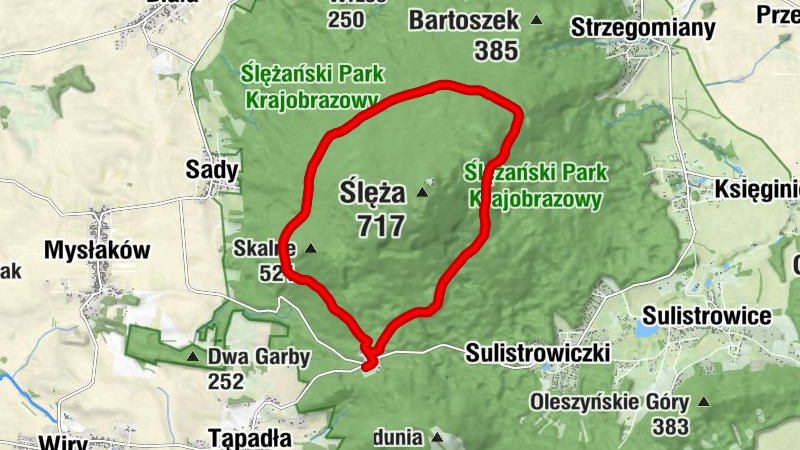 Przełęcz Tąpadła - Źródło Ślężan