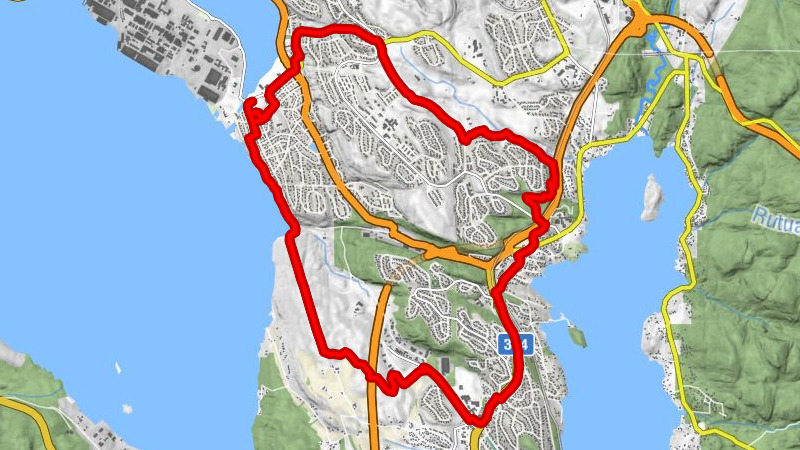 Porsgrunn - Bøkkerkåsa - Øvre Lunde - Herøya