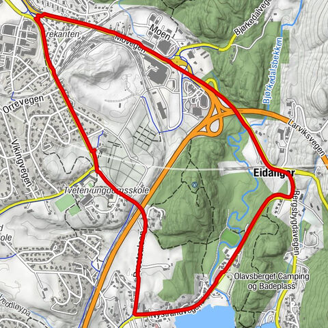 Porsgrunn - Nyhusåsen - Eidanger
