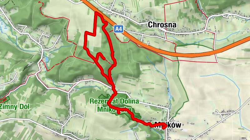 Górka - Mników - Gaik - Jaskinia nad Matką Boską