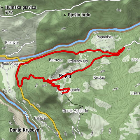 Coridor - Šćepan Polje - Donje Zagrađe - Andela