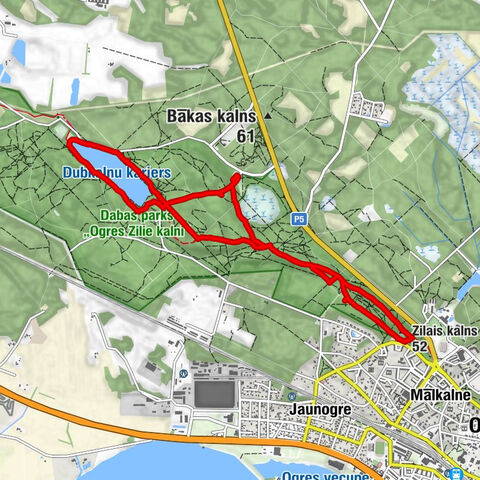 Tīnūžu pagasts - Ogre - Zilais kalns