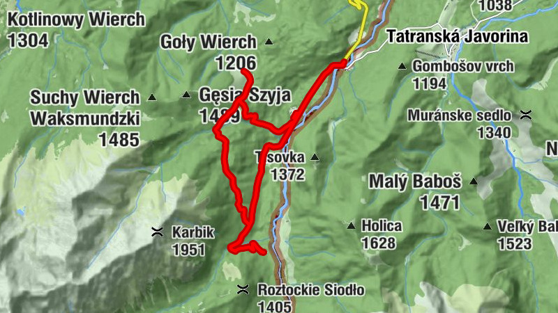 Łysa Polana - Lysá Poľana - Roztoka - Schronisko PTTK w Dolinie Roztoki