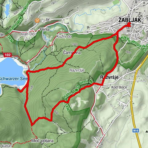 Žabljak - Razvršje - Točak - Čamovina
