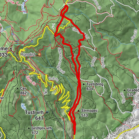 Mjesni odbor Markuševec - Mala Hunjka - Pilana Bliznec - Mjesni odbor Gračani