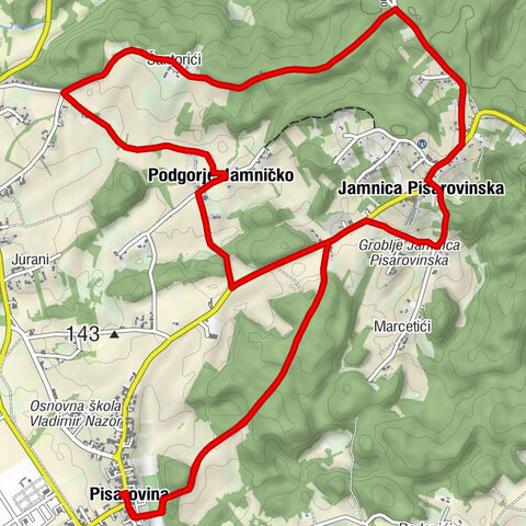 Jamnici - Pisarovina - Topolovec Pisarovinski - kapela svetog Vida