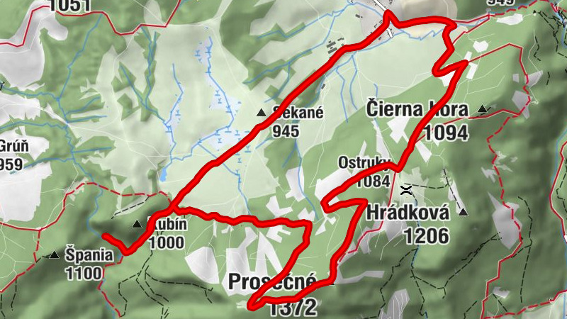 Veľké Borové - Bufet Goral - Sintrová - Prosečné