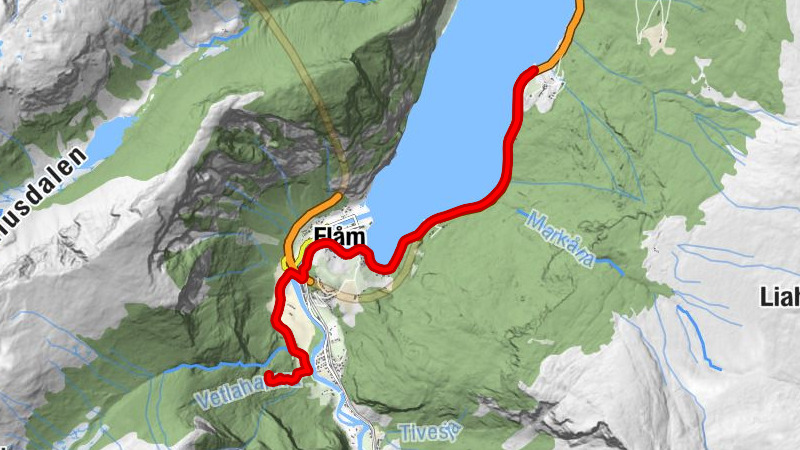 Krekheller - Kolakaien - Flåm Marina - Flåm