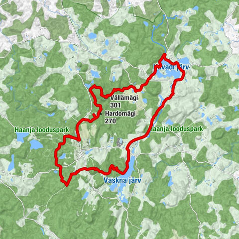 Haanja küla - Suur Munamägi - Vällämägi - Hardomägi