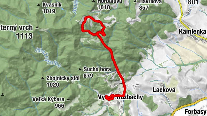 Ružbachy-kúpele - Biely dom - Vyšné Ružbachy - Turova